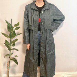 Vintage Green Lined Trench Coat